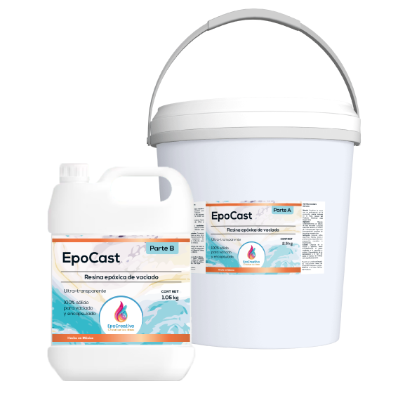 EPOCREATIVO EPOCAST- Resina Ultra-Transparente para Vaciado- Kit de 3.55 kg