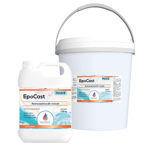 EPOCREATIVO EPOCAST- Resina Ultra-Transparente para Vaciado- Kit de 3.55 kg